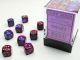 Gemini® 12mm d6 Blue-Purple/gold Dice Block (36 dice)