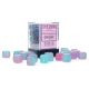 Gemini® 12mm d6 Gel Green-Pink/Blue Dice Block™ (36 dice)