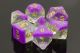 Violet Sunset Snowglobe Polyhedral 7 Dice Set