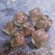 Luminous Orion Nebula Glitter with Silver Numbers Polyhedral 7 Dice Set