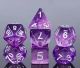 Glitter Translucent Purple Layer Polyhedral 7 Dice Set