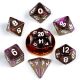 10mm Mini Stardust Acrylic Poly Dice Set: Supervolcano (7)