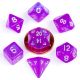 10mm Mini Stardust Acrylic Poly Dice Set: Purple (7)