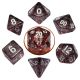 Mini Polyhedral Dice Set: Ethereal Black with White Numbers